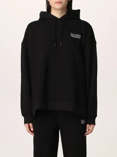 Felpa Ganni in misto cotone con logo (55779035)