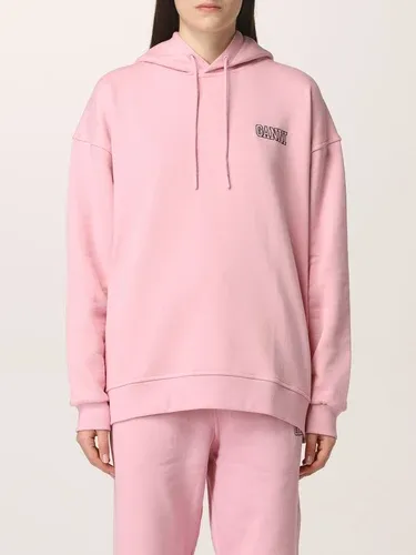 Felpa Ganni in misto cotone con logo (55779036) Felpa Ganni in misto cotone con logo (55779036)