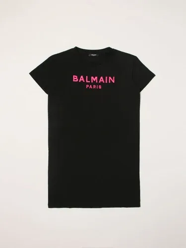 Abito a t-shirt Balmain in cotone con logo (55779077)