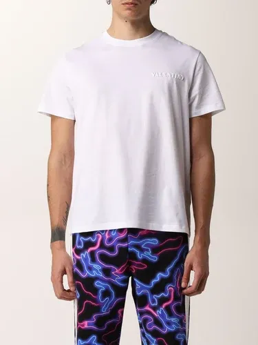 T-shirt Valentino in cotone con logo embossed (55786621)