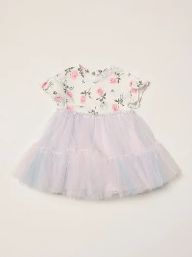 Abito Monnalisa in cotone e tulle (55845042)