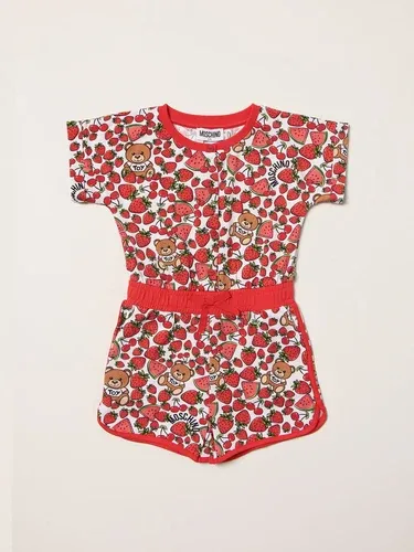 Tuta Moschino Kid con stampa Teddy e fragole (55845207)