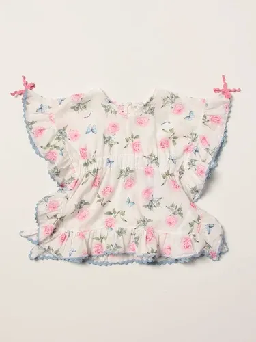 Abito Monnalisa in mussola con stampa all over (55883837)