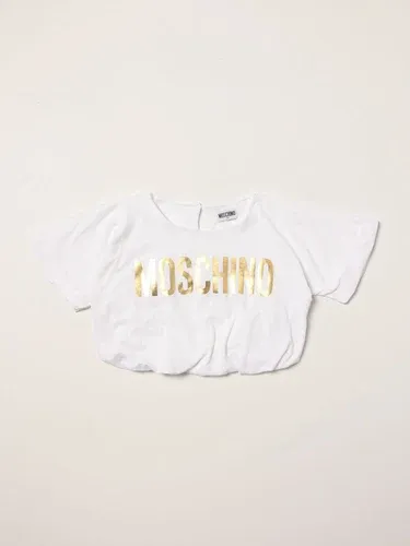 T-shirt cropped Moschino Kid con logo (55883854)