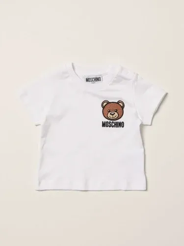 T-shirt Moschino Baby in cotone con patch Teddy (55883910)