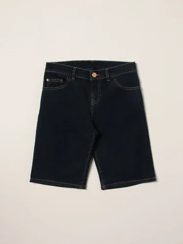 Young Versace Pantaloncino Versace Young in denim con logo (55883947)