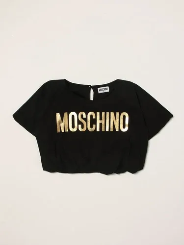 T-shirt cropped Moschino Kid con logo (55960905)