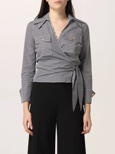 Camicia incrociata vichy Elisabetta Franchi (55999325)