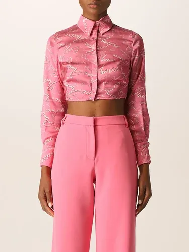 Camicia cropped Giada Benincasa con logo all over (56024371)