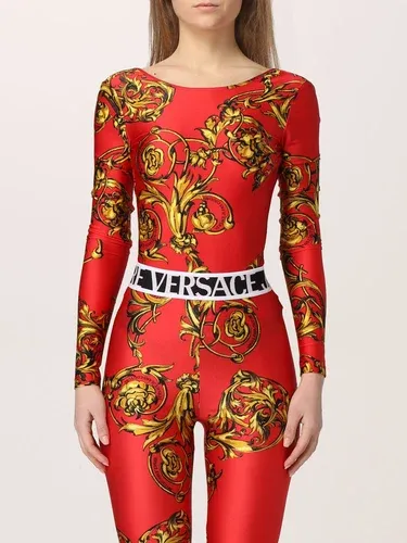 Top cropped Versace Jeans Couture in nylon stretch (56024431)