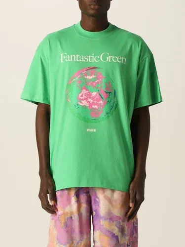 T-shirt Fantastic Green Msgm in cotone organico (56113159)