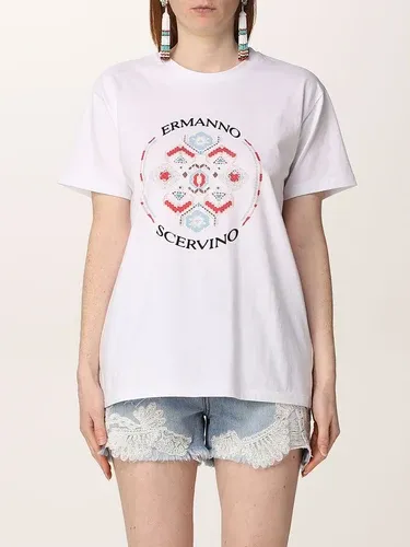 T-shirt Ermanno Scervino in cotone con stampa (56113378)