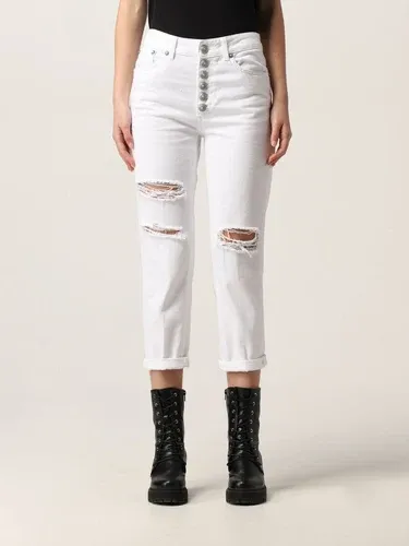 Jeans cropped Dondup in denim con rotture (56113416)
