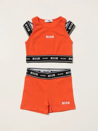 Set top + shorts Msgm Kids con logo (56113464)