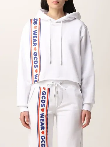 Felpa cropped Gcds in cotone con stampa (56113550)