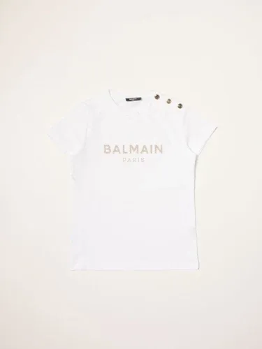 T-shirt Balmain con logo laminato (101257453)