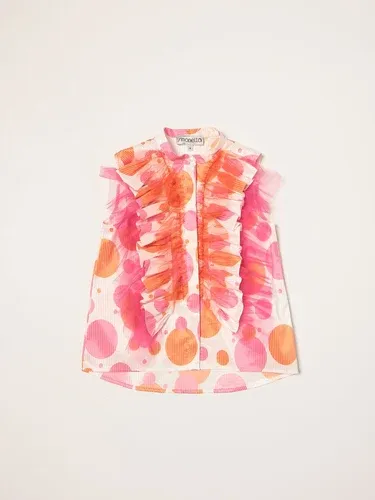 Camicia Simonetta a pois con volant (56114007)