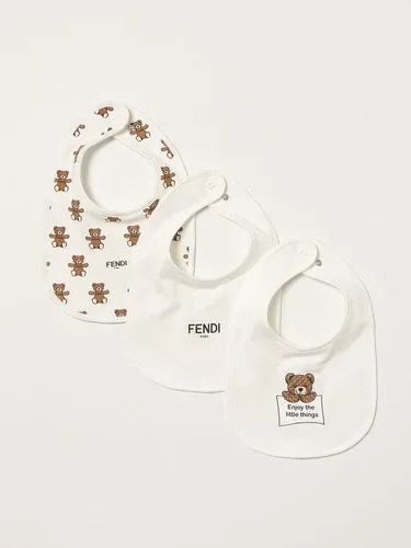 Set 3 Bavaglini Fendi con stampa orso (56122145)