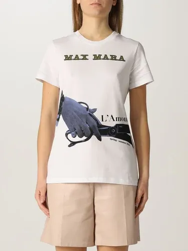 T-shirt Veggia Max Mara in cotone con stampa grafica (56253393)