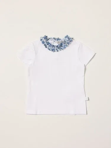 T-shirt Il Gufo in cotone con girocollo sfrangiato (56253585) T-shirt Il Gufo in cotone con girocollo sfrangiato (56253585)