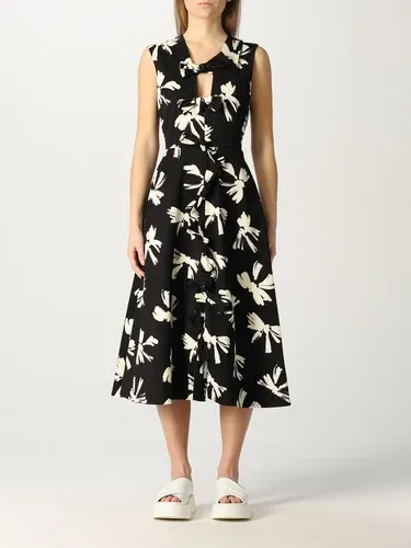 Abito midi Msgm in cotone con stampa (56253920)