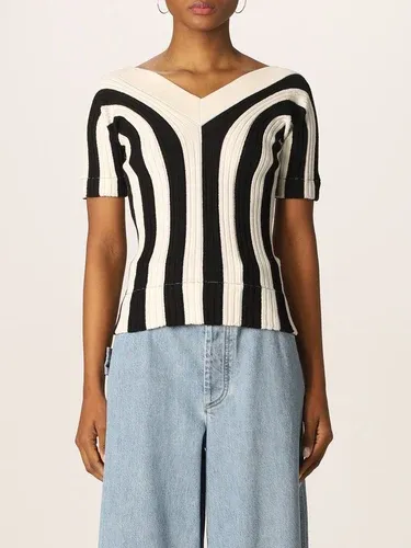 Maglia a v Bottega Veneta in maglia a coste a righe (56312946) Maglia a v Bottega Veneta in maglia a coste a righe (56312946)