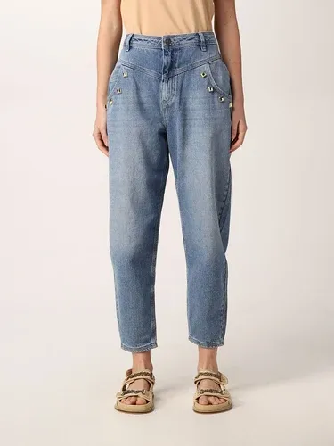 Jeans Twinset in denim washed con applicazioni (56312934)