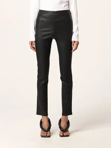 Pantalone cropped Theory in pelle d'agnello (56313841)