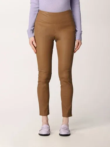 Pantalone cropped Theory in pelle d'agnello (56313843)