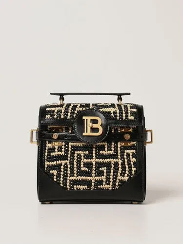 Borsa a mano B-Buzz 23 Balmain in rafia e pelle (56314327)