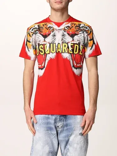T-shirt Icon Dsquared2 con stampa tigri (56314515)