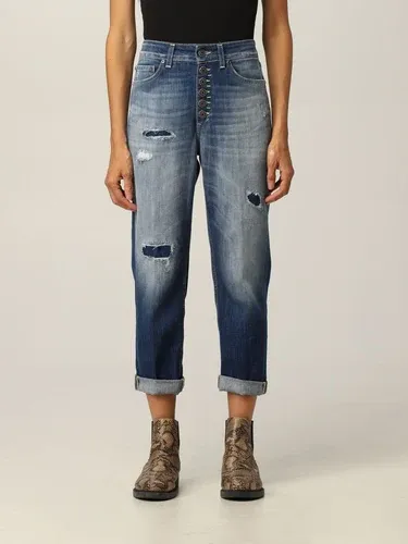 Jeans Dondup in denim washed con rotture (57832203)