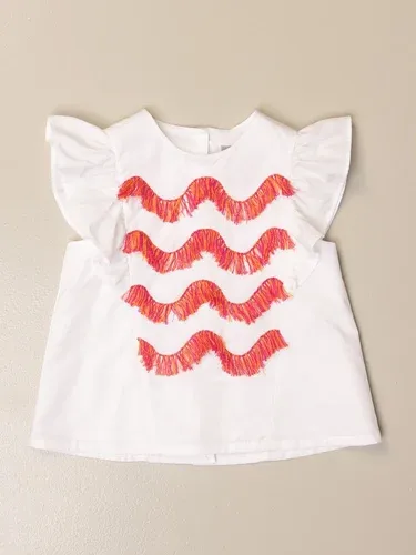 Camicia a girocollo Il Gufo con frange a onde (56449071) Camicia a girocollo Il Gufo con frange a onde (56449071)