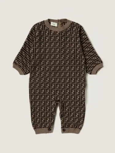 Tutina lunga Fendi in cotone e cashmere con logo FF (56449526) Tutina lunga Fendi in cotone e cashmere con logo FF (56449526)