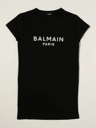 Abito a t-shirt Balmain in cotone con logo (55613275)