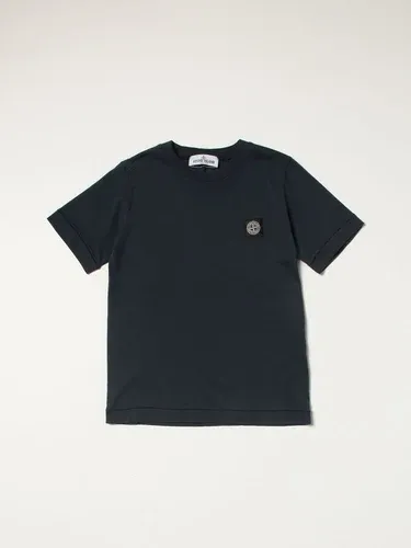 T-shirt Stone Island Junior in cotone con patch logo (56450318)