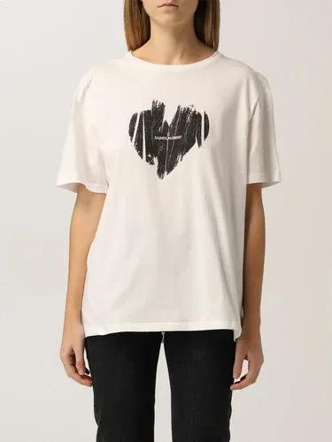 T-shirt Saint Laurent in cotone con stampa (56450370)