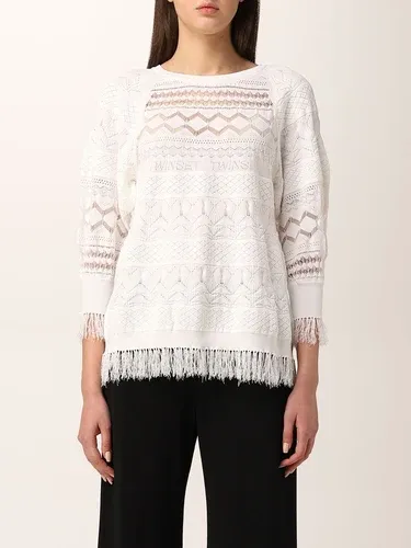 Maglia Twinset in pizzo con frange (56450403)