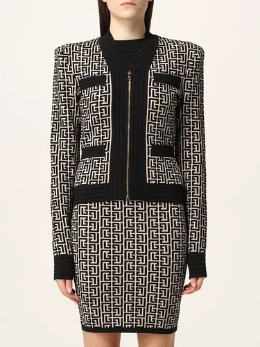 Giacca Balmain in misto lana jacquard (56451012)