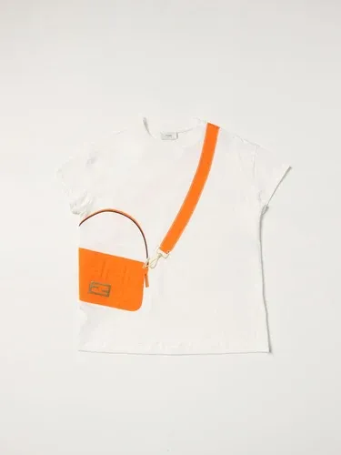 T-shirt Fendi in cotone con stampa bag (56450999)