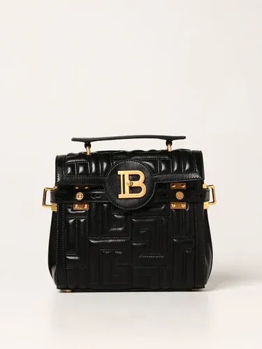 Borsa B-Buzz 23 Balmain in pelle liscia con motivo monogram (56451766)