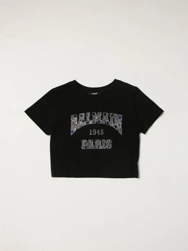 T-shirt cropped Balmain in cotone (56451978)