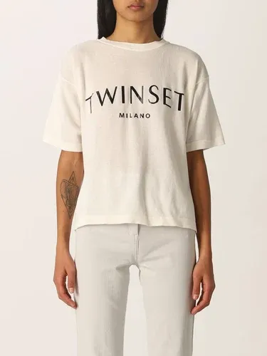 Maglia basic Twinset con maxi logo (56452414)