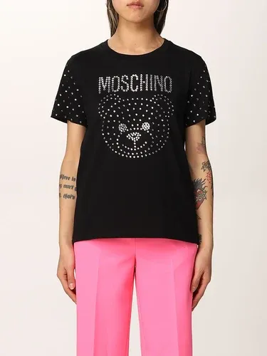 T-shirt Crystal Teddy Moschino Couture in cotone (56453250)