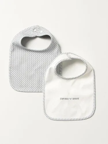 Set 2 bavaglini Emporio Armani in cotone con logo (56513248)