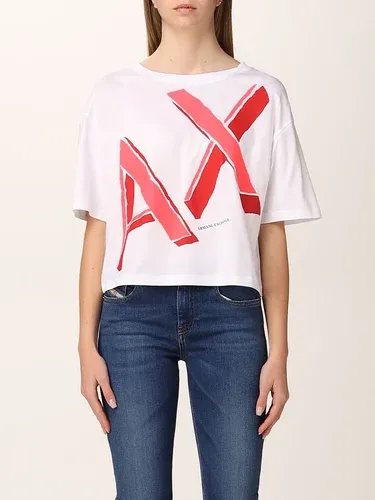 T-shirt Armani Exchange in cotone con maxi logo (56513267)