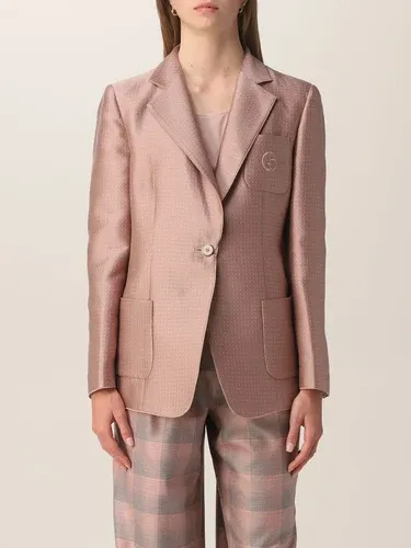 Giacca a monopetto Giorgio Armani in cotone e seta (56615248)