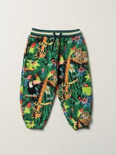 Pantalone jogging Kenzo Junior con stampa tropicale (56616265)