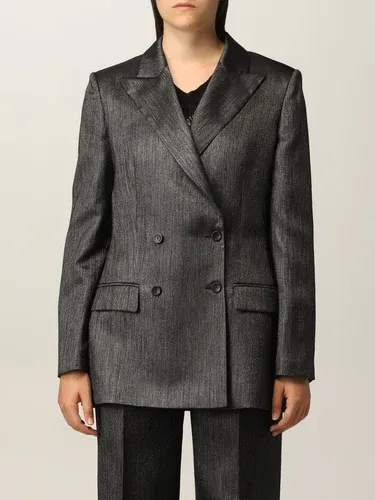 Blazer doppiopetto Alberta Ferretti con effetto metallizzato (56661724)