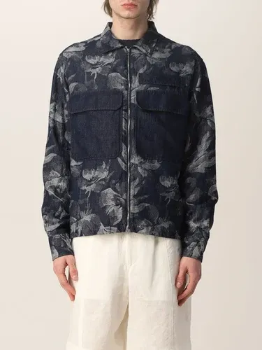 Giacca con zip Emporio Armani in cotone e lino (56662123)